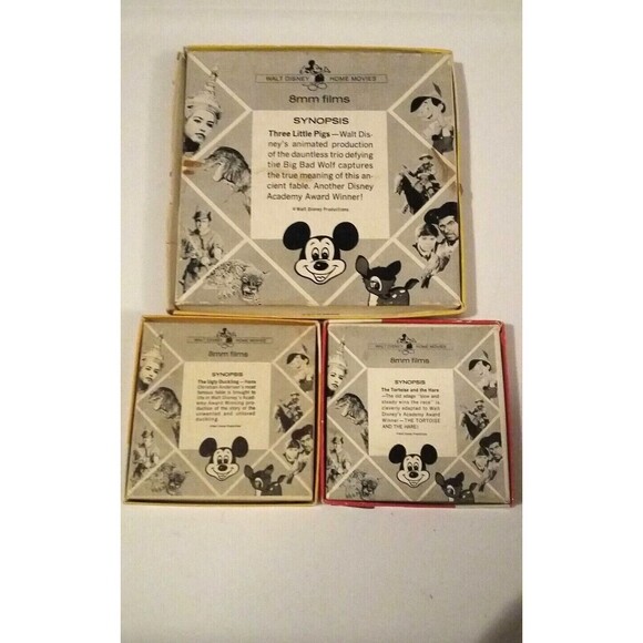 Walt Disney 8MM Film Lot-Ugly Duckling-The Tortoise & The Hare-Three Little Pigs - Picture 4 of 4